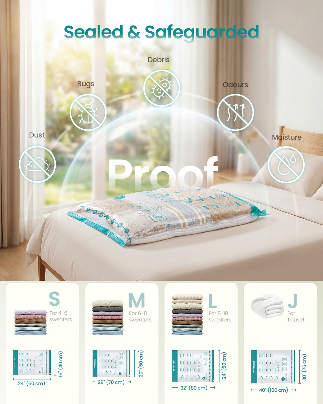 Vacuum Storage Bags 15 Pack - Polypropylene - Transparent