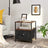 Bedside Table - Fabric - Rustic Brown & Black - Durable Design for Long-Lasting Use