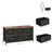 Storage Dresser - 5 Drawers, Metal Frame - Fabric - Rustic Brown and Black