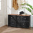 Storage Dresser - 5 Drawers, Metal Frame - Fabric - Rustic Brown and Black