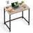 Small Office Desk - Steel - Hazelnut Brown and Black
