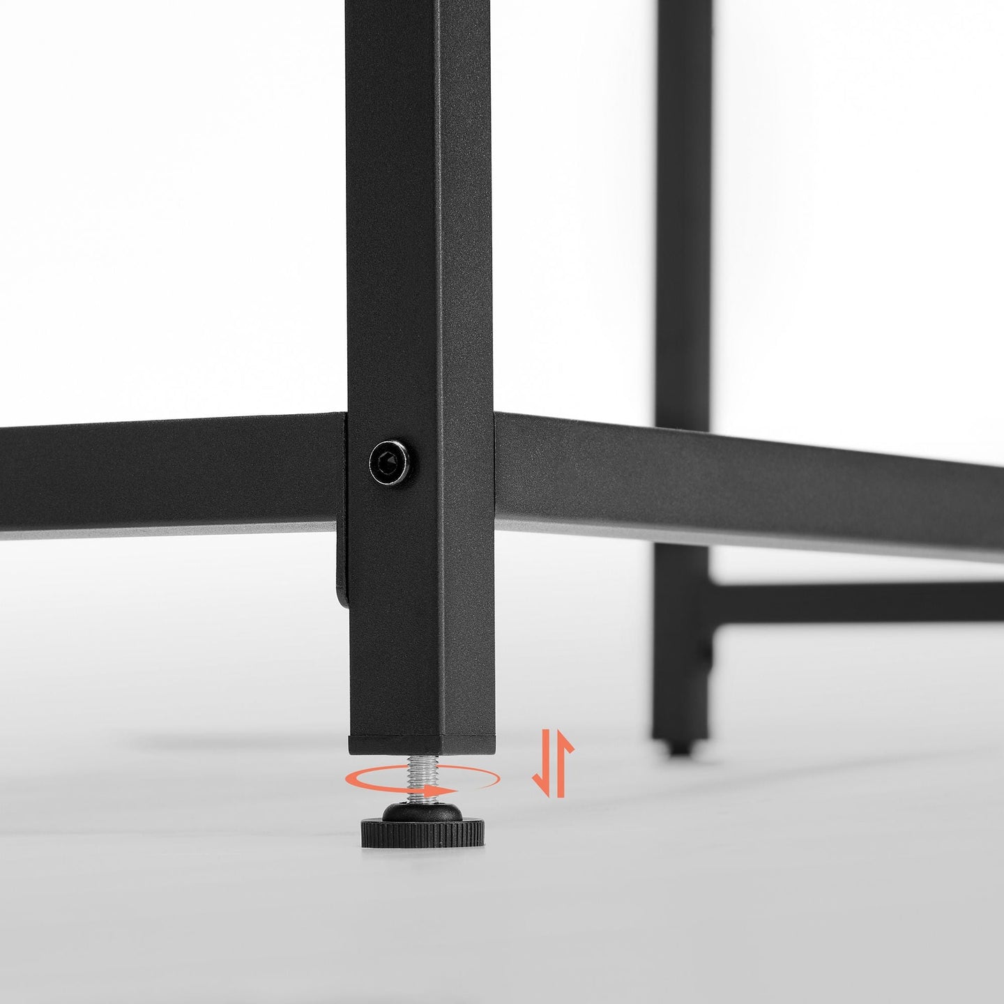 Small Office Desk - Steel - Hazelnut Brown and Black