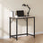 Small Office Desk - Steel - Hazelnut Brown and Black
