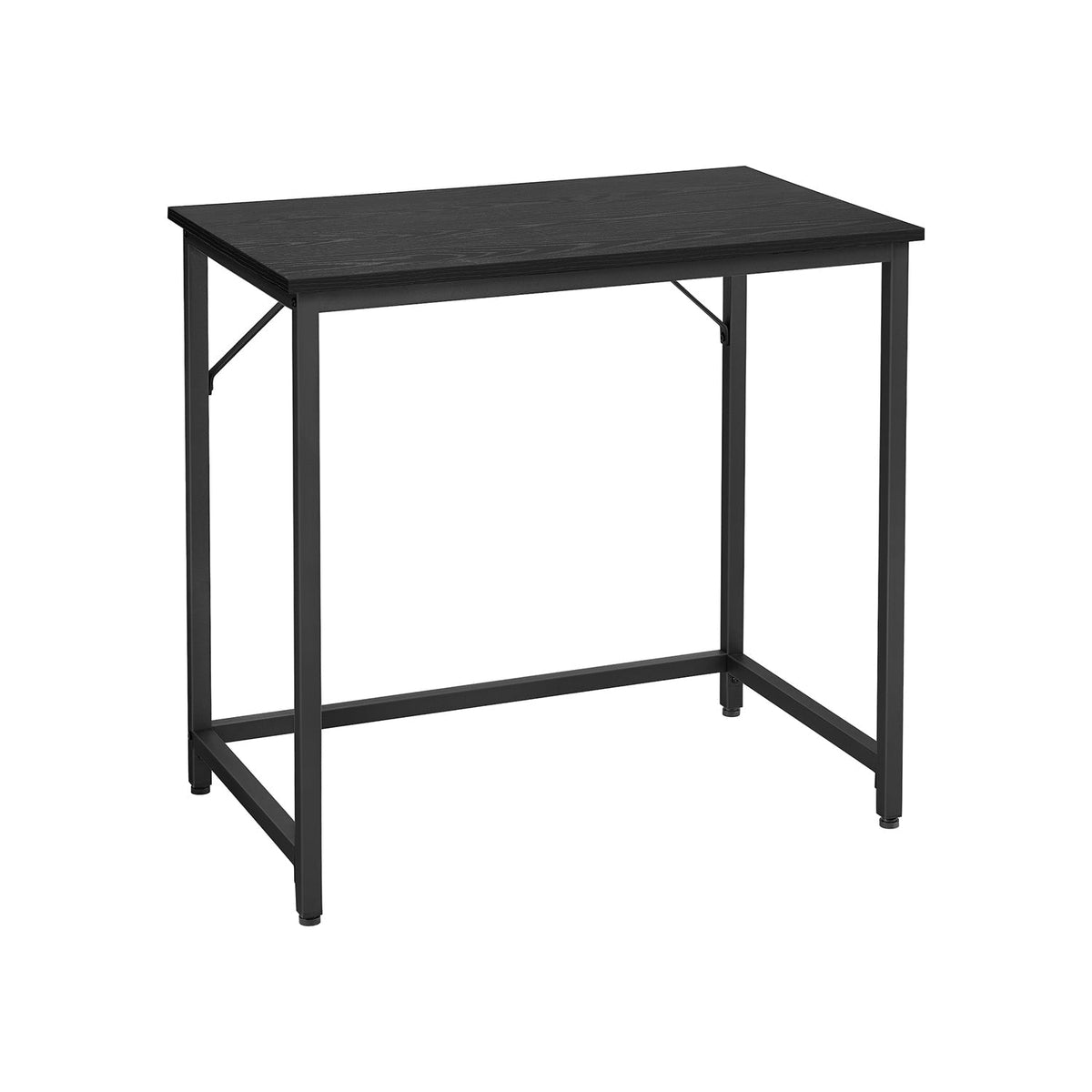 Computer Desk - Steel - Hazelnut Brown and Black - Lightweight Design