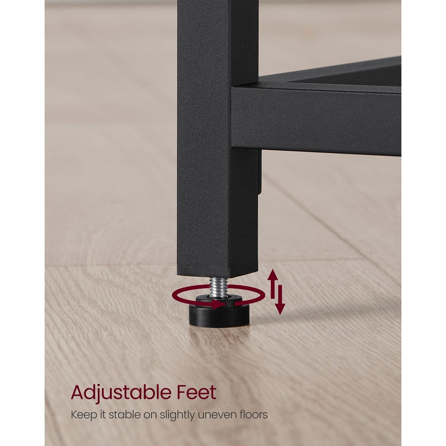 Computer Desk - Steel - Hazelnut Brown and Black - Lightweight Design