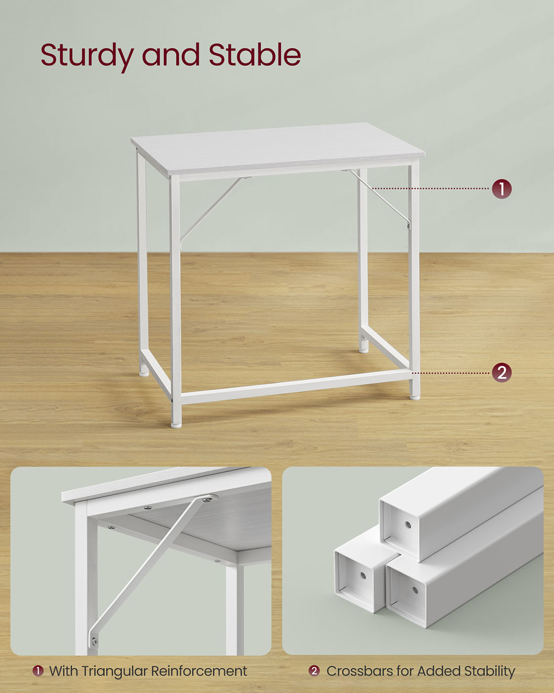 Computer Desk - Steel - Hazelnut Brown and Black