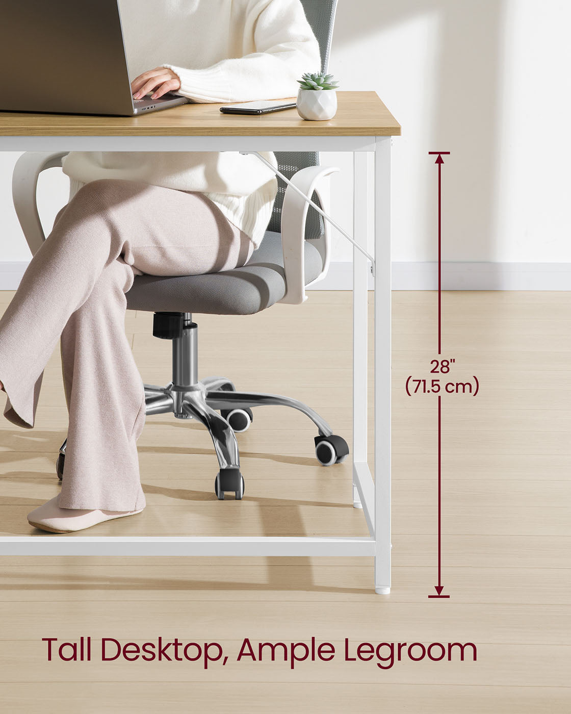 Computer Desk – Compact Design – Steel Frame