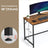 Writing Desk - Metal - Rustic Brown and Black