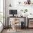 Computer Desk - Metal - Rustic Brown