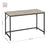 Small Office Desk - Metal - Rustic Brown