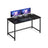 Computer Desk - Metal - Black with Wood Grain