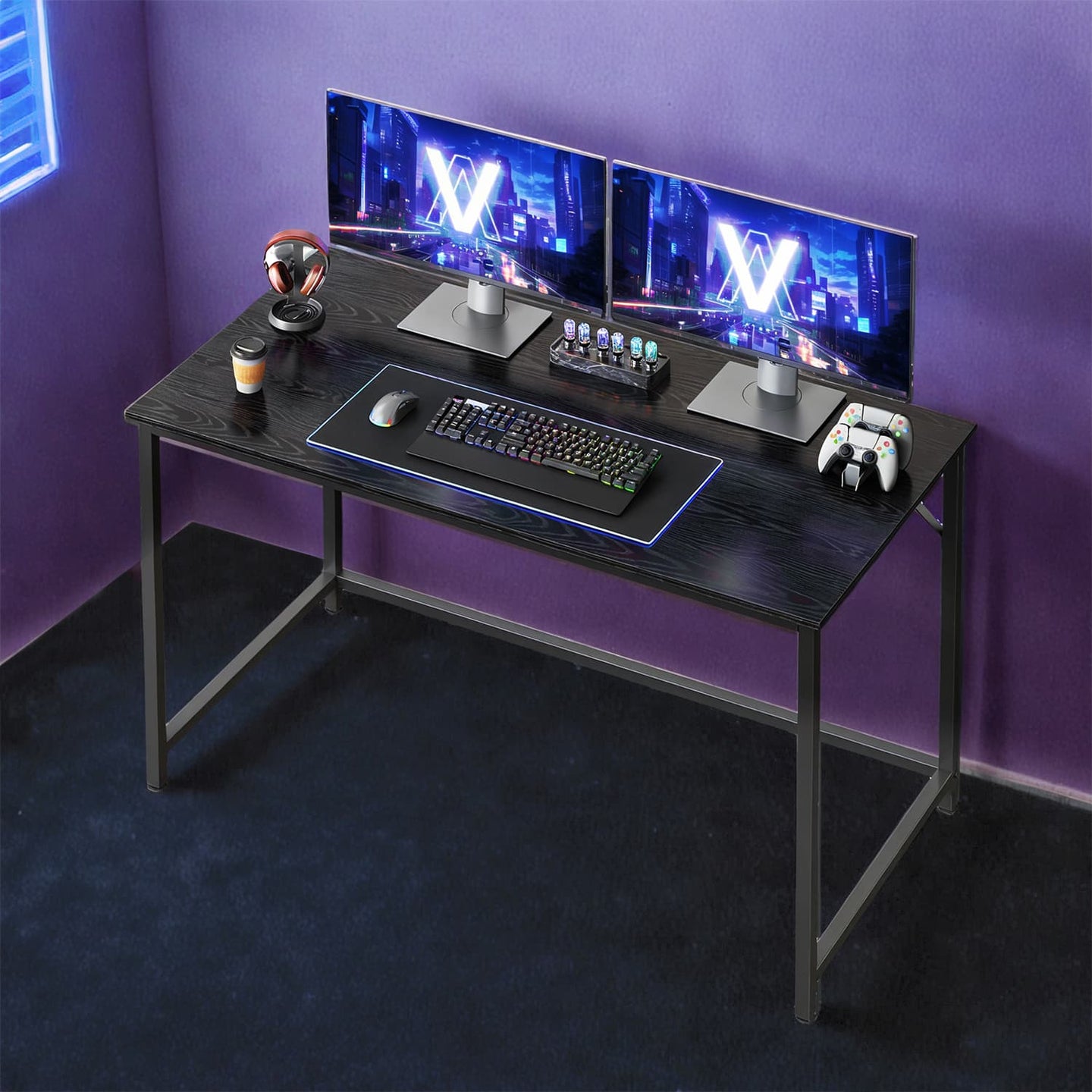 Computer Desk - Metal - Rustic Brown