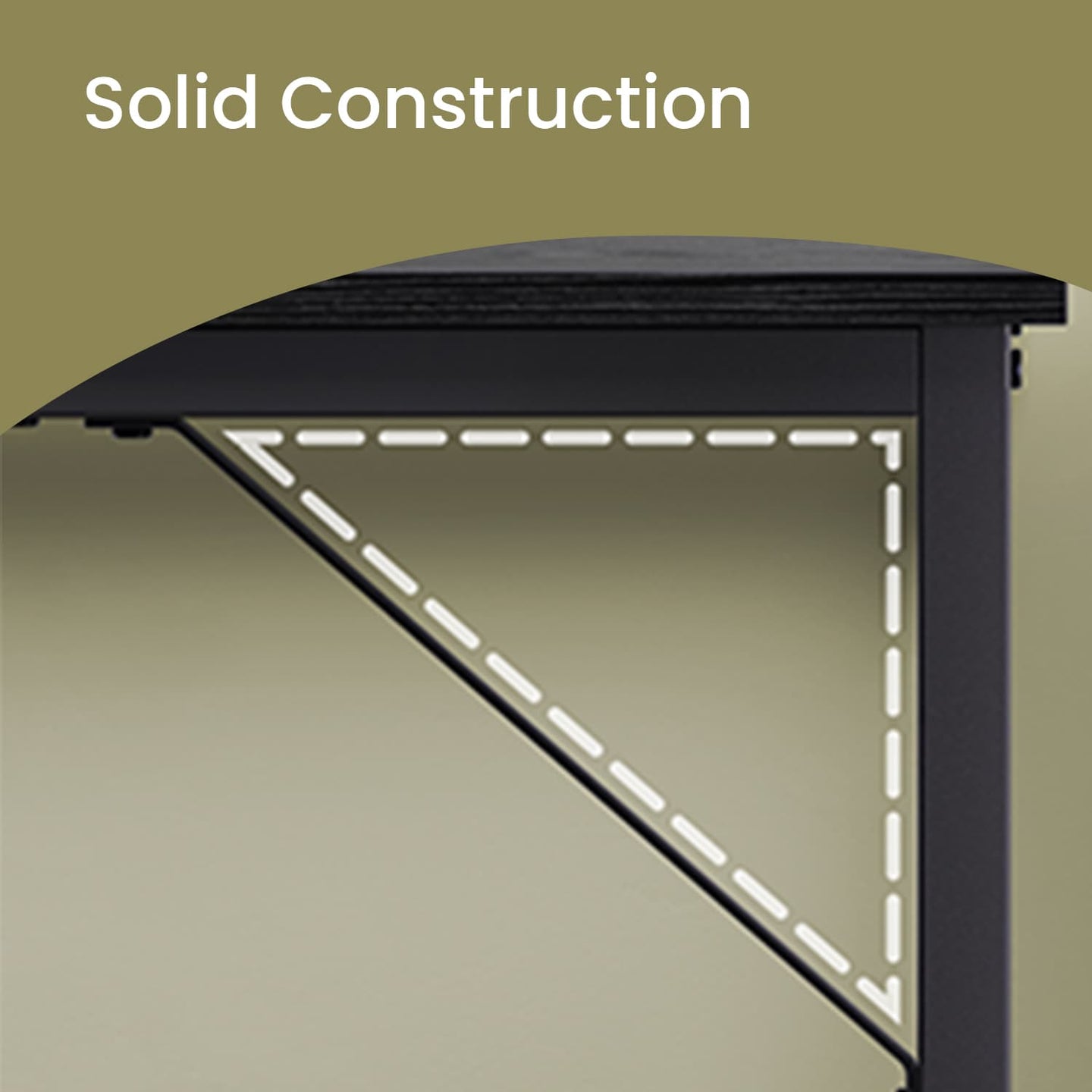 Computer Desk - Metal - Rustic Brown
