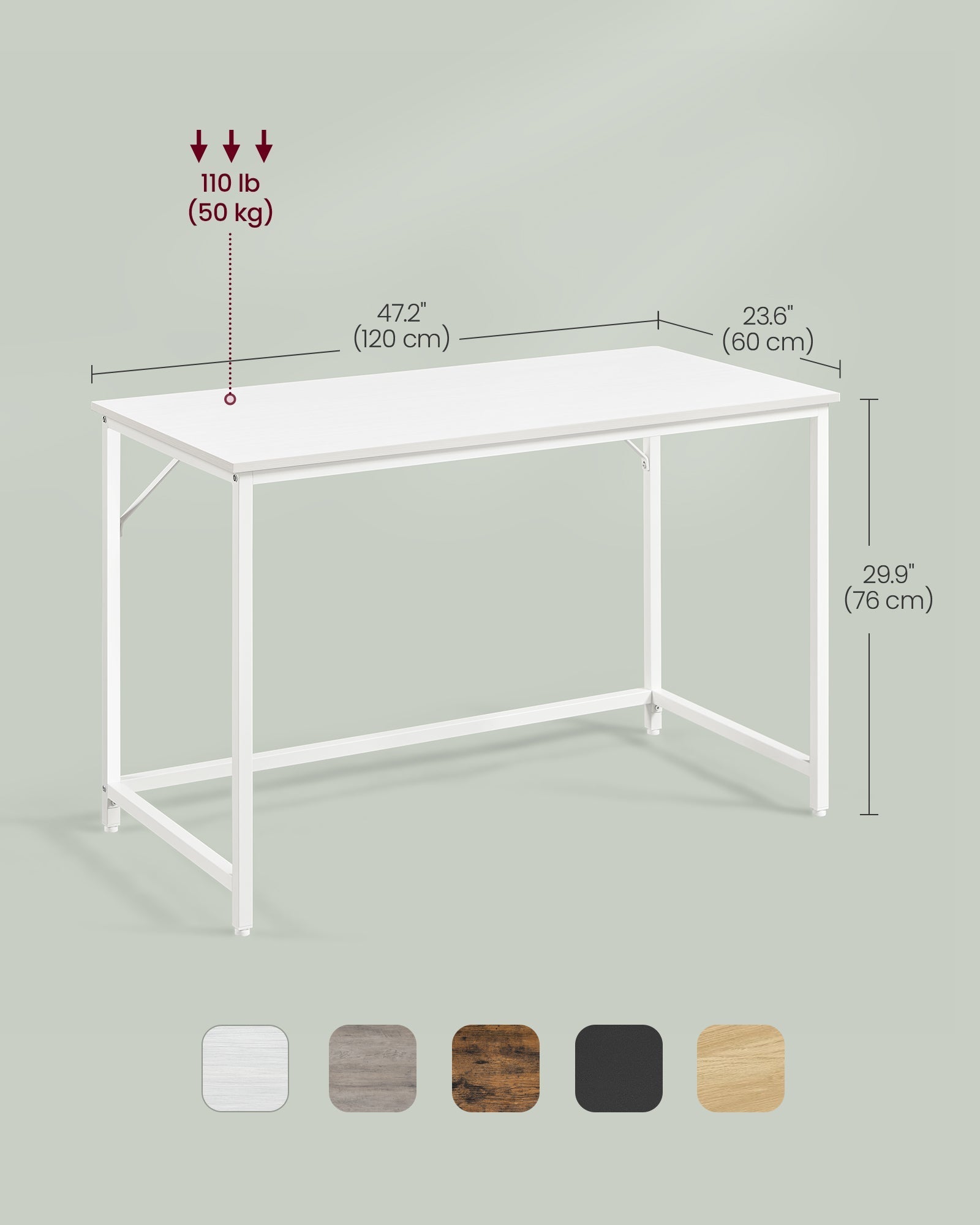 Small Office Desk - Wood - Maple White