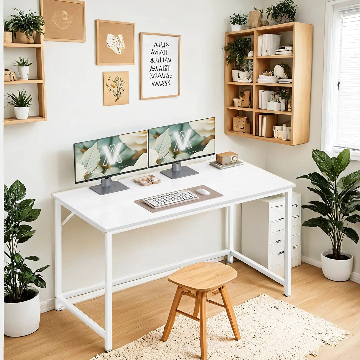 Computer Desk - Metal - Rustic Brown