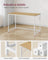 Small Office Desk - Metal - Natural Oak
