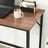 Computer Desk - 100 x 50 x 75 cm - Steel - Hazelnut Brown and Black