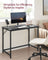 Computer Desk - Steel - Hazelnut Brown and Black - Lightweight Design