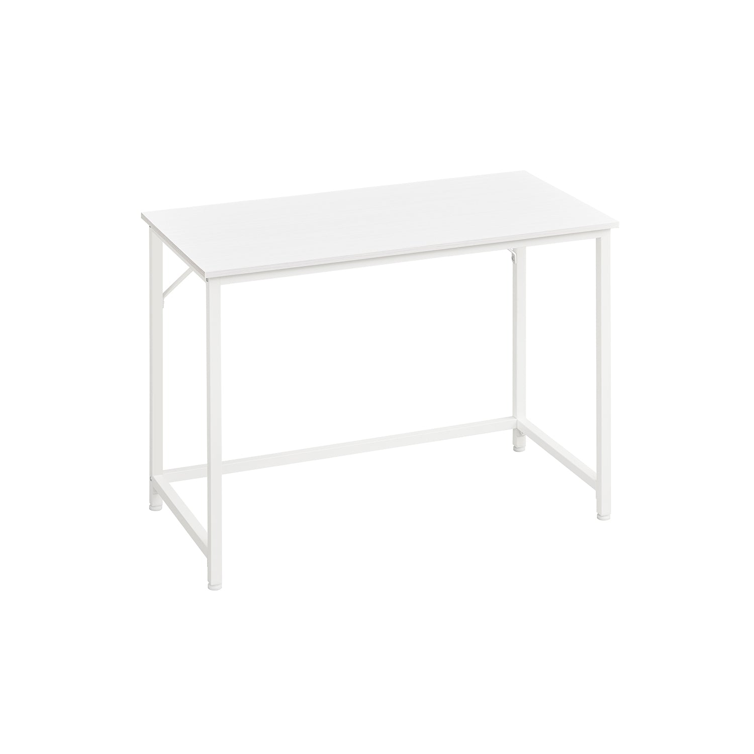 Small Office Desk - Steel - Hazelnut Brown and Black