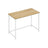 Computer Desk - Steel - Natural Oak