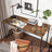 Writing Desk - Particleboard and Steel - Brown