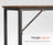Small Office Desk - Steel - Hazelnut Brown and Black