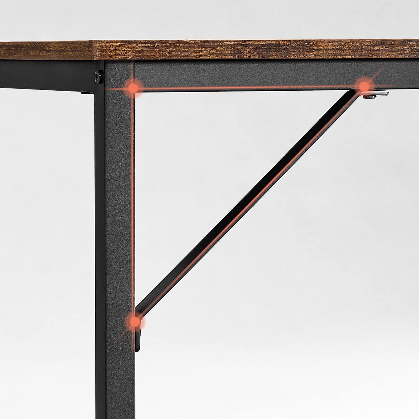 Writing Desk - Particleboard and Steel - Brown