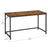 Small Office Desk - Steel - Hazelnut Brown and Black