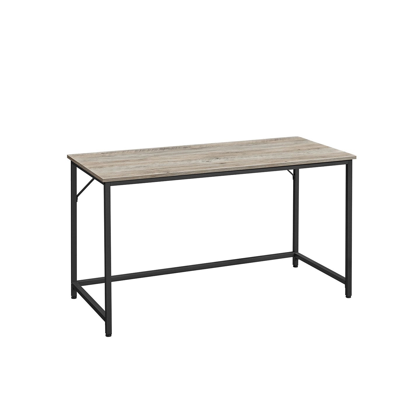Small Office Desk - Steel - Hazelnut Brown and Black