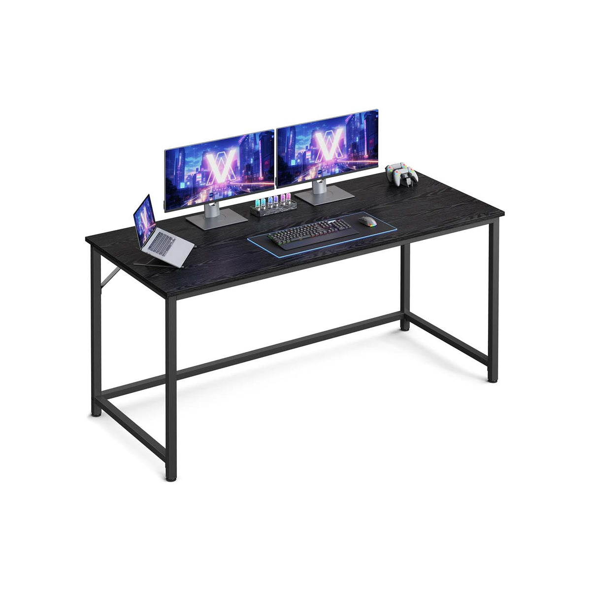 Writing Desk - Particleboard and Steel - Black
