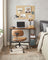 Computer Desk - With 2 Shelves - Steel - Rustic Brown
