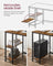 Computer Desk - With 2 Shelves - Steel - Rustic Brown