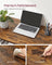 Computer Desk - With 2 Shelves - Steel - Rustic Brown