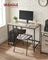 Computer Desk - With 2 Shelves - Steel - Rustic Brown