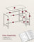 Computer Desk - Includes 2 Shelves - Steel - Natural Beige