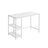 Computer Desk - Steel - Maple White - 100 cm Wide with Adjustable Shelves