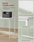 Computer Desk - Steel - Maple White - 100 cm Wide with Adjustable Shelves