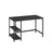 Writing Desk - Metal - Rustic Brown - Versatile Shelving Option
