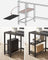 Writing Desk - Metal - Rustic Brown - Versatile Shelving Option