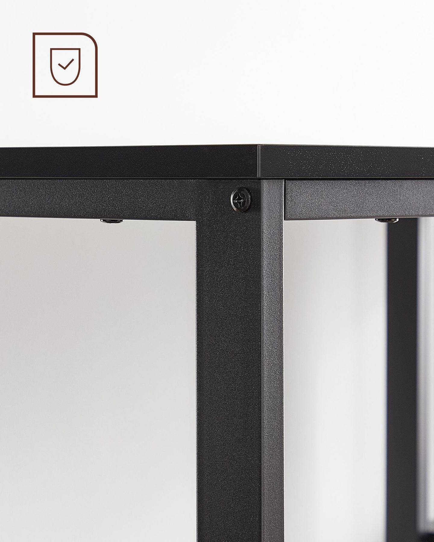 Writing Desk - Metal - Rustic Brown - Versatile Shelving Option