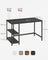 Writing Desk - Metal - Rustic Brown - Versatile Shelving Option
