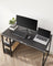 Writing Desk - Metal - Rustic Brown - Versatile Shelving Option