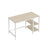 Writing Desk - Metal - Natural Beige - Adjustable Shelves