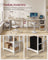 Writing Desk - Metal - Natural Beige - Adjustable Shelves