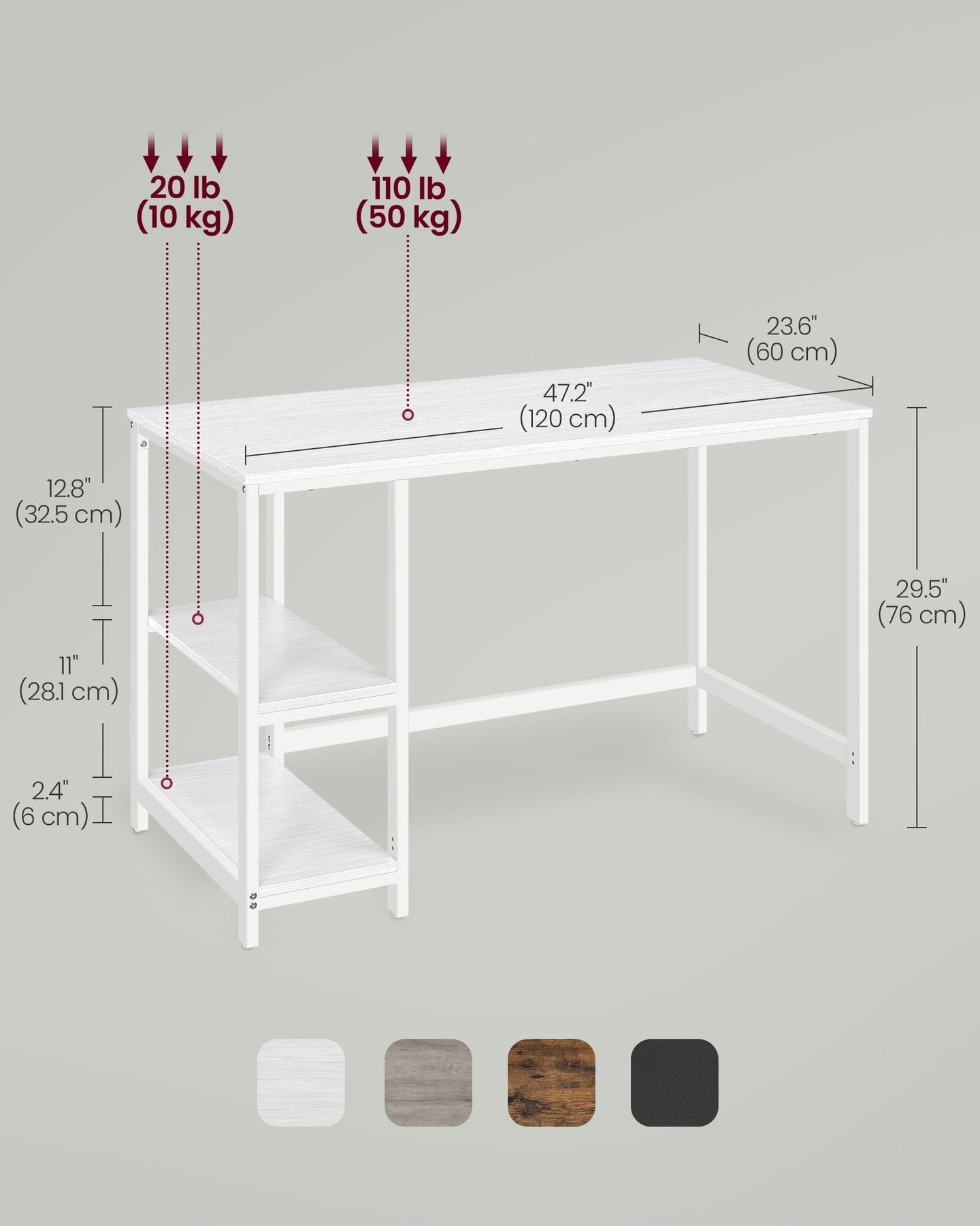 Writing Desk - Steel - Modern