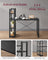 Writing Desk - Wood - Rustic Brown and Black - Adjustable Storage Shelves