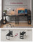 Writing Desk - Wood - Rustic Brown and Black - Adjustable Storage Shelves