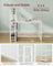 Computer Desk - Engineered Wood - Maple White - Versatile Storage Shelves