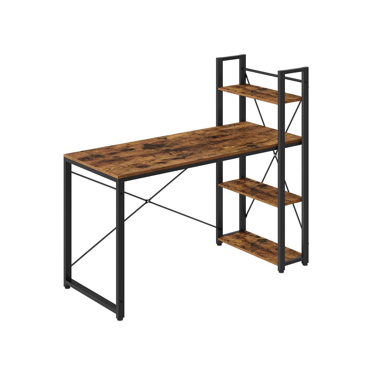 Computer Desk – Storage Shelves – Steel Frame