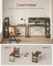 Computer Desk - Wood - Rustic Brown - Storage Shelves
